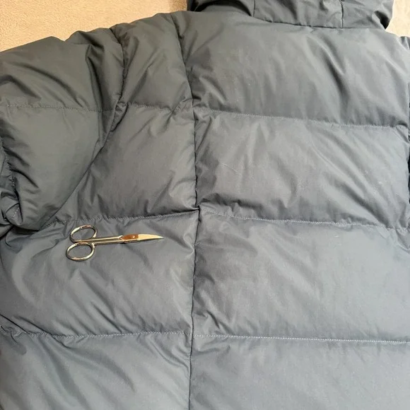 Rei Down Quilted Hooded Puffer Coat Womens XL Blue Mid Length Winter Jacket READ - Picture 15 of 16